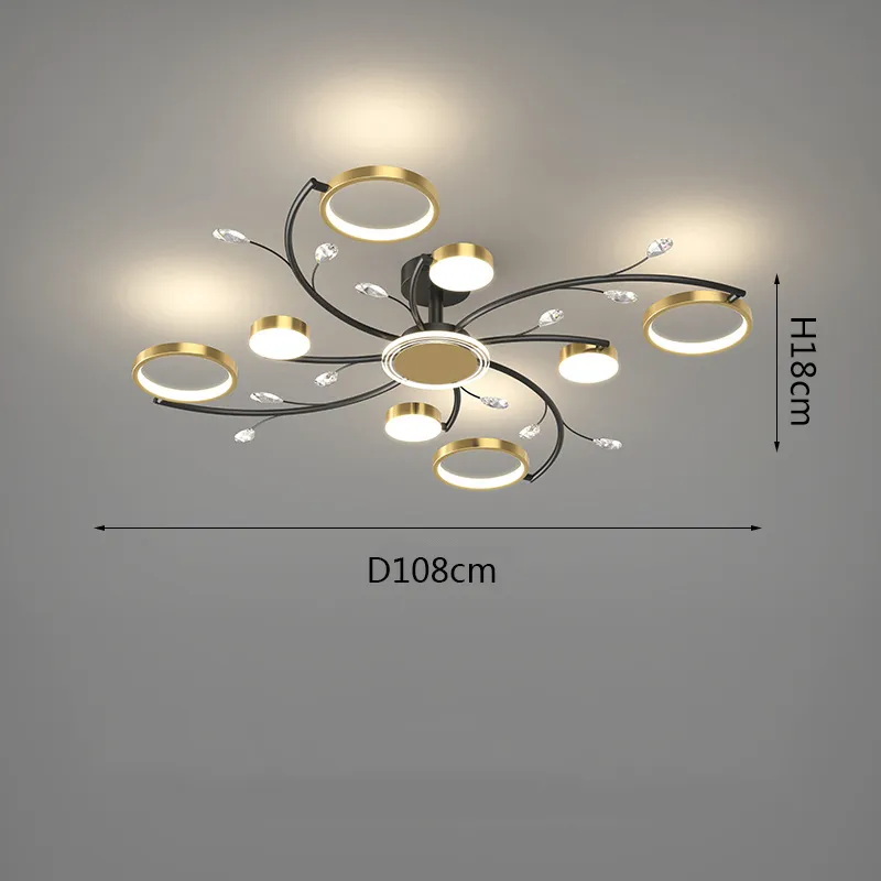 Decorative Ceiling Light Modern Vintage Round LED Ceiling Lamp
