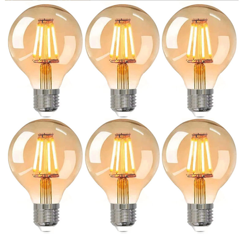 Simva LED Dimmable Filament Bulb G45 Glof Ball Lamp E27 Filament Bulbs 4W LED Color Outdoor Bulb for Decorative Lighting in The Hospitality Industry