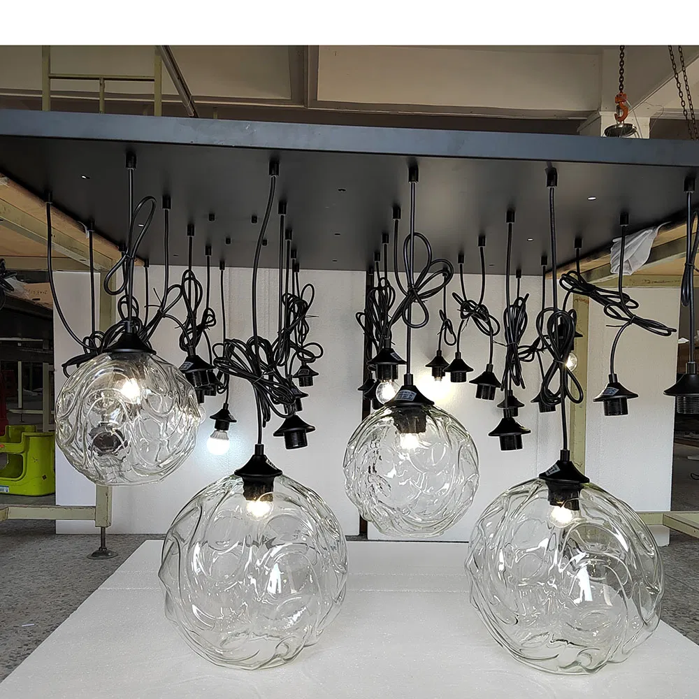 Customized Decorative Unique Glass Chandelier Luxury Light Transparent Crystal Chandelier Pendant Light Morden Lights Interior Lighting