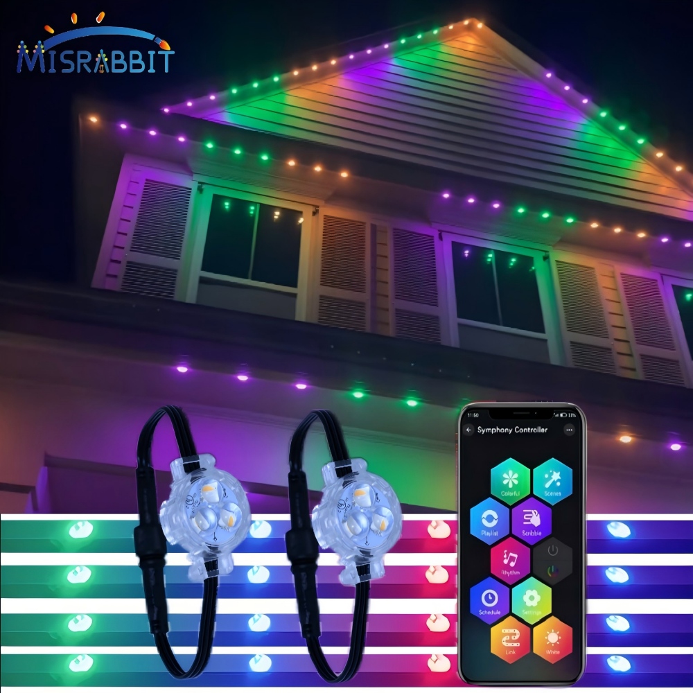 Misrabbit Hot Sale Christmas Dc12V 30mm RGBW Permanent Pixel Lighting Outdoor with Aluminum Track IP68 Lights Multi-year Use