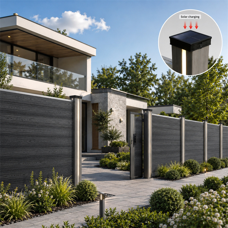 Solar Fence Lighting System for Villa Garden