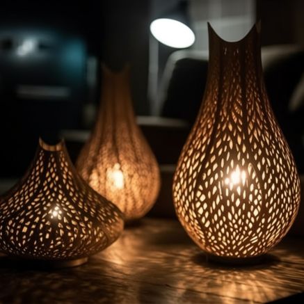 Unique Fashionable Customized 3D Print Modern DC Powered Plastic Small Batch Fast Shaping LED Table Lamp