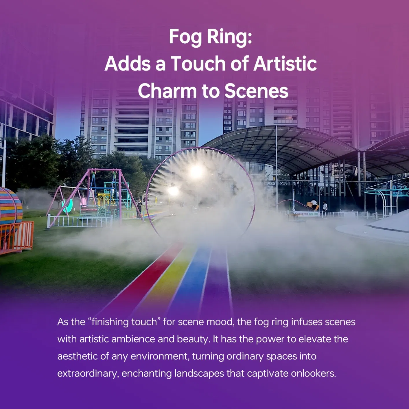 Night Club &amp; Bar Outdoor Ambiance Features Misting System Spray Ring for Programmable Logic Controller