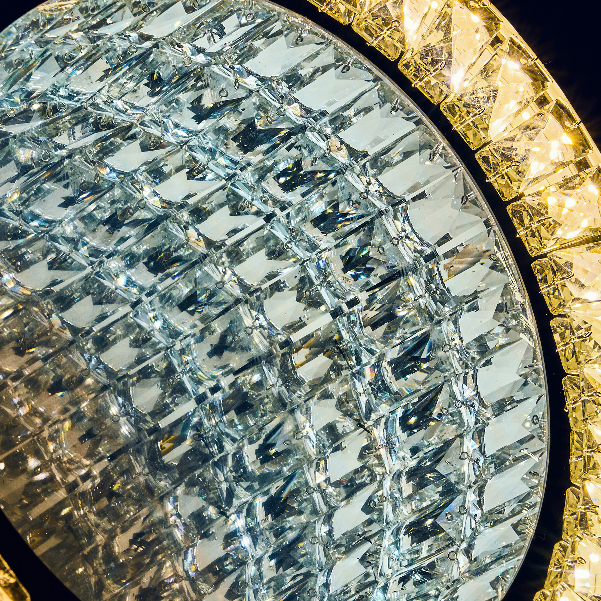 Luxury Dual-Use Wall Lamps Crystal Round Led Ceiling Lamps Modern Design for Living Room Bedroom Cloakroom