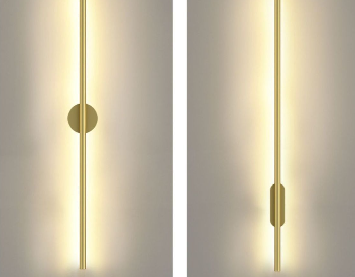 Minimalist Aluminum up and Down Wall Lamp Modern Dimmable Adjustable Angle Led Linear Wall Sconce Light for Background