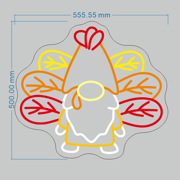 Custom LED Thanksgiving Decorations Neon Lights IP67 Rated Silicone Material Custom Colors Anime Room Home Lighting DC12V