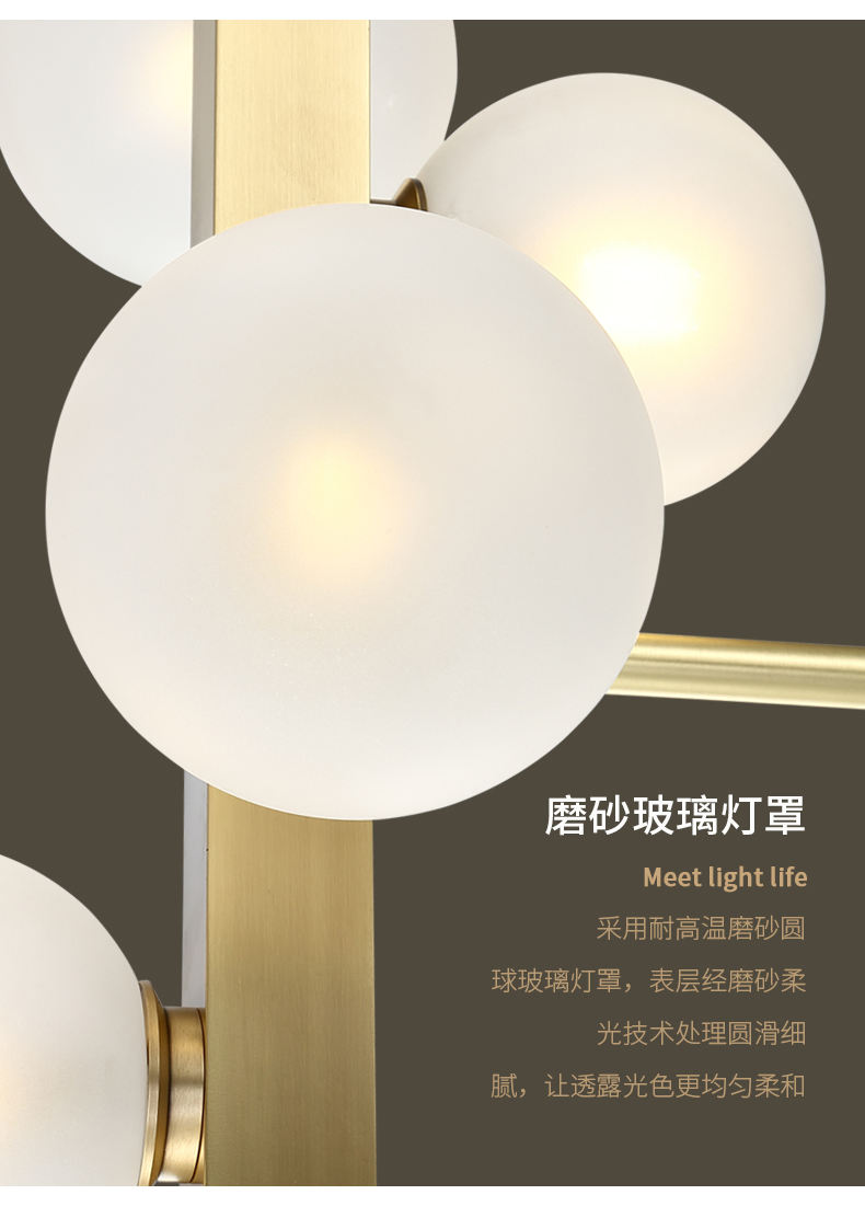 Wholesale Simple Design Home Decor Indoor Modern Decorative Style LED Glass Shade Suspended Pendant Lighting