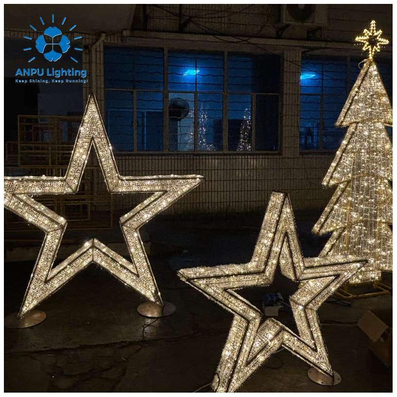 2026 Anpu Commercial Grade Christmas Tree - Shopping Mall Christmas Tree Pattern Decorative Lighting