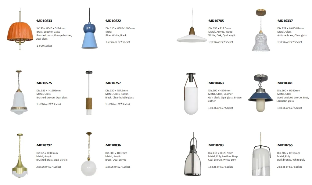 Indoor Lightings Outdoor Lightings Pendant Chandelier Decorative Lightings Customized Lightings