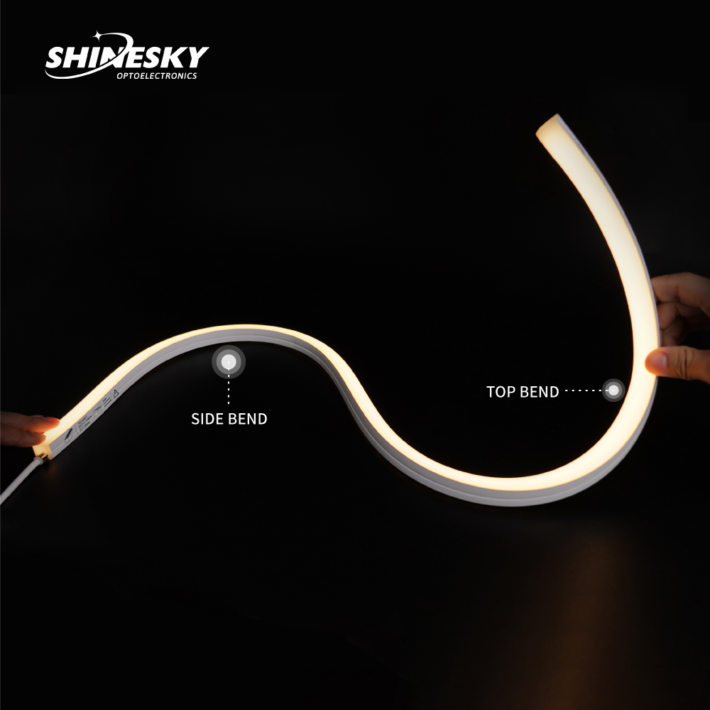 SHINESKY IP67 Waterproof Outdoor 3D Free Bending 1615 Silicone Flexible LED Neon Strip for Architecture
