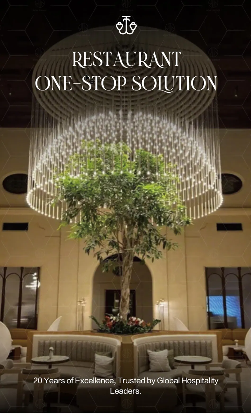 Luxurious Exquisite Stainless Steel Customized Eco-Friendly Decorative Light for Commercial Hall Restaurant