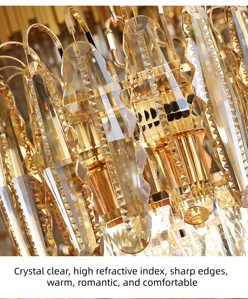 Luxury Crystal Chandelier Living Room Bedroom Decorative K9 LED Ceiling Pendant Lighting