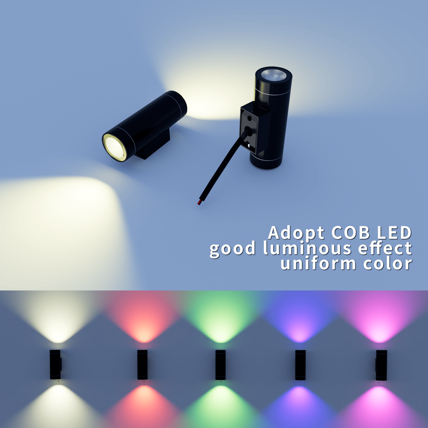 Modern IP65 Rgbw Outdoor Led Wall Light 6w Led up Down Light Outdoor Wall Light Garden Pathway Architectural Decoration
