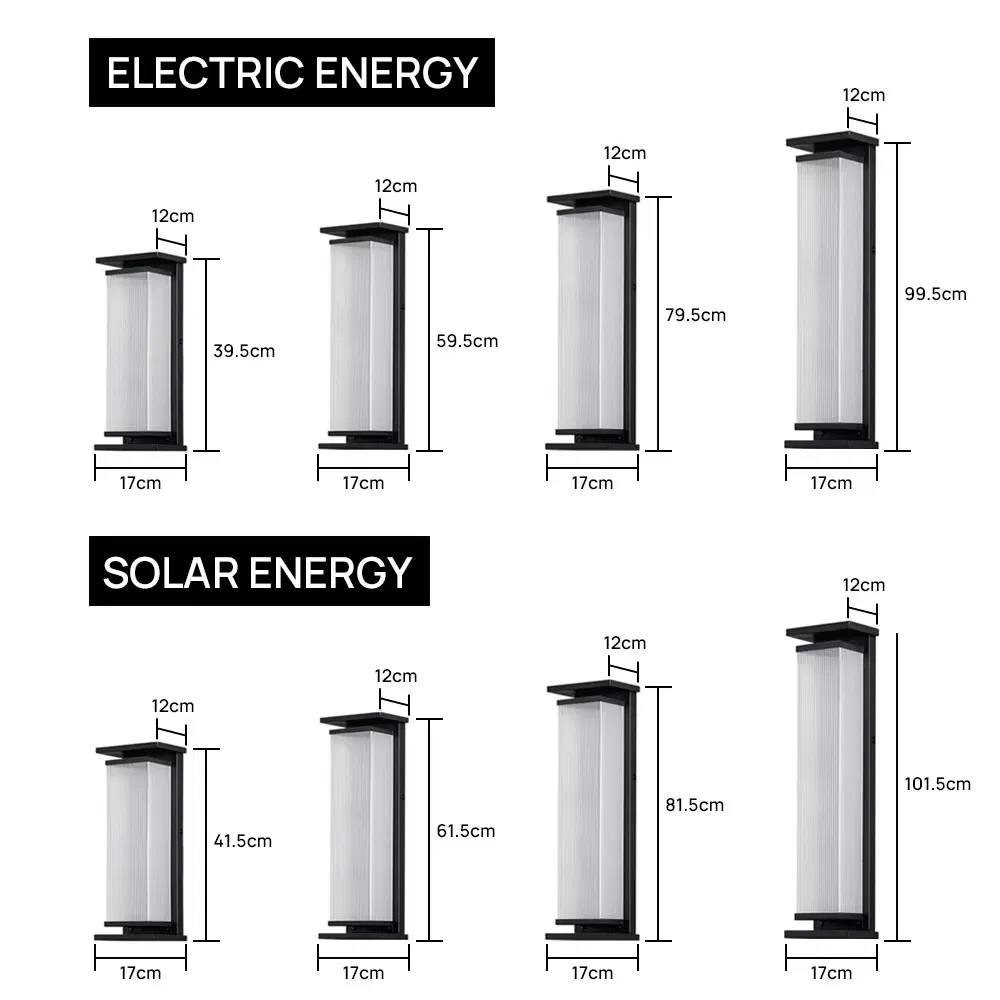 Outdoor Waterproof Solar Wall Light Villa Courtyard Entrance Porch Light IP65 Exterior Wall Courtyard Lighting