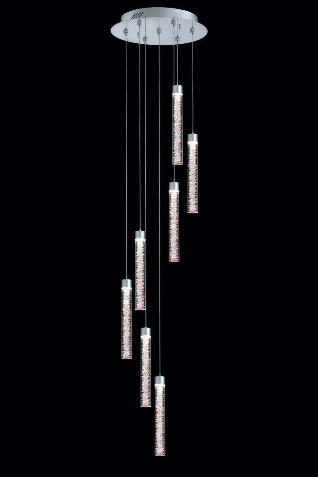 Modern LED Crystal Chandelier Fixture Hanging Lighting Display