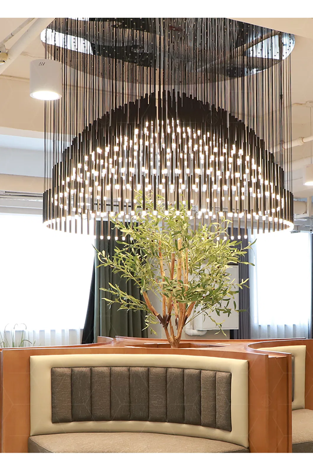 Luxurious Exquisite Stainless Steel Customized Eco-Friendly Decorative Light for Commercial Hall Restaurant
