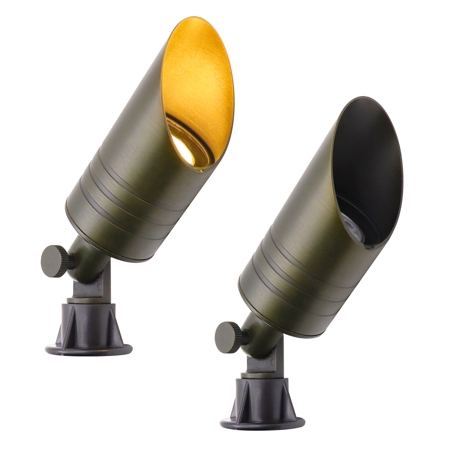 Bronze Casting Outdoor Low Voltage Landscape up Garden Spot Lights IP65 LED Directional Landscaping Spotlight With Spike