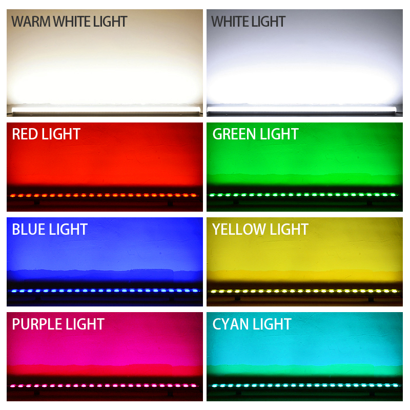 DMX512 LED Wall Washer Light IP65 Aluminum Linear Landscape Lighting Architectural Facade Bridge Modern Building Facade Lighting