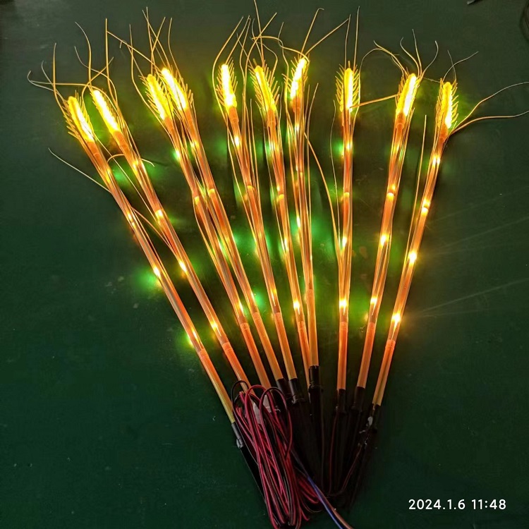 Waterproof IP65 LED Yellow Wheat Light Christmas Decorative Lights for Courtyard Garden Landscape Lighting Show Festival Decor