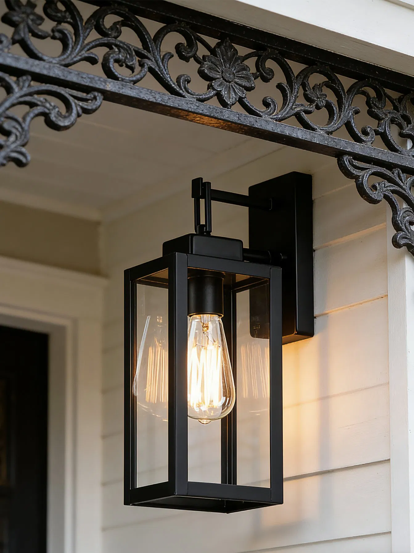 Black Rectangular Outdoor Lantern for Residential Commercial and Hospitality Use