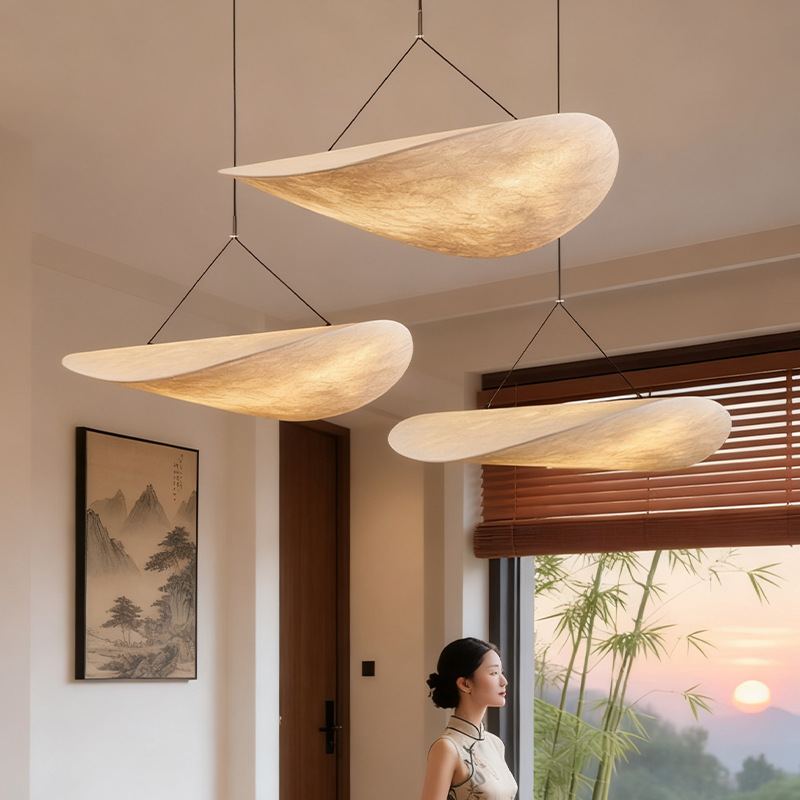 Hotel Bedroom Pendant Light Home Decor Minimalist Design Kitchen Hanging Lamp Indoor Nordic Modern Led Retro Silk Chandelier