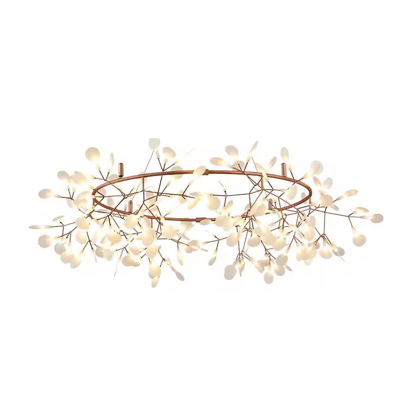 Postmodern Customizable Personalized Art Branch Firefly Chandelier Living Room Hotel Lobby Creative Restaurant LED Lighting