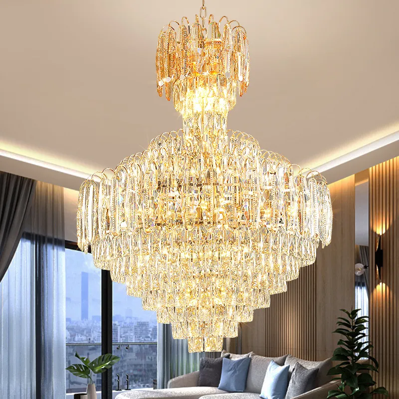 Luxury Crystal Chandelier Living Room Bedroom Decorative K9 LED Ceiling Pendant Lighting