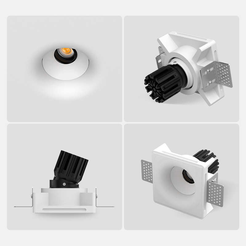 For 2 Inch Trimless Gypsum Spotlight Recessed Plaster LED Downlight ETL CE SAA Certified Modern Architectural Indoor Lighting