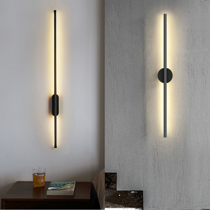 Minimalist Aluminum up and Down Wall Lamp Modern Dimmable Adjustable Angle Led Linear Wall Sconce Light for Background