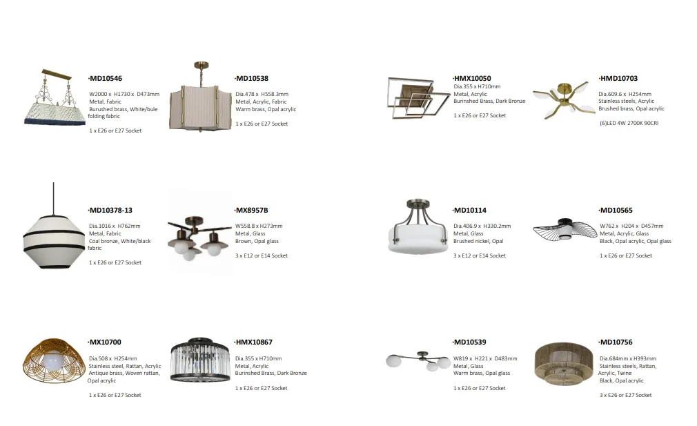 Indoor Lightings Outdoor Lightings Pendant Chandelier Decorative Lightings Customized Lightings