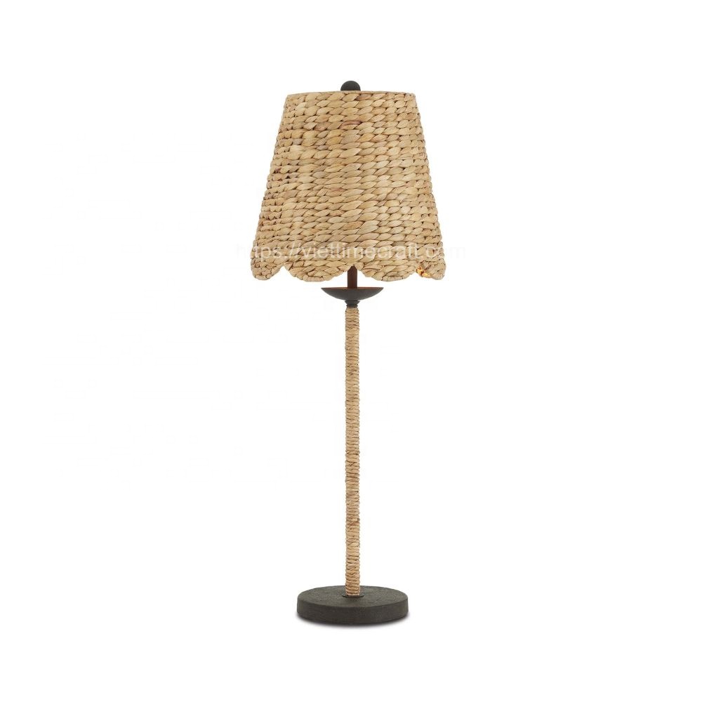 Home Accessories Wavy Ocean Design Water Hyacinth Table Lamps High Quality Table Decoration Modern Touch