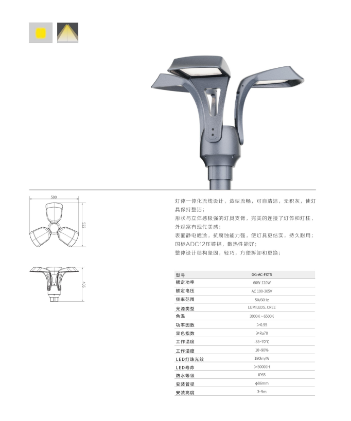Outdoor European Antique Garden Lights Decorative Power Street Lamp Lighting Road Waterproof Modern Light
