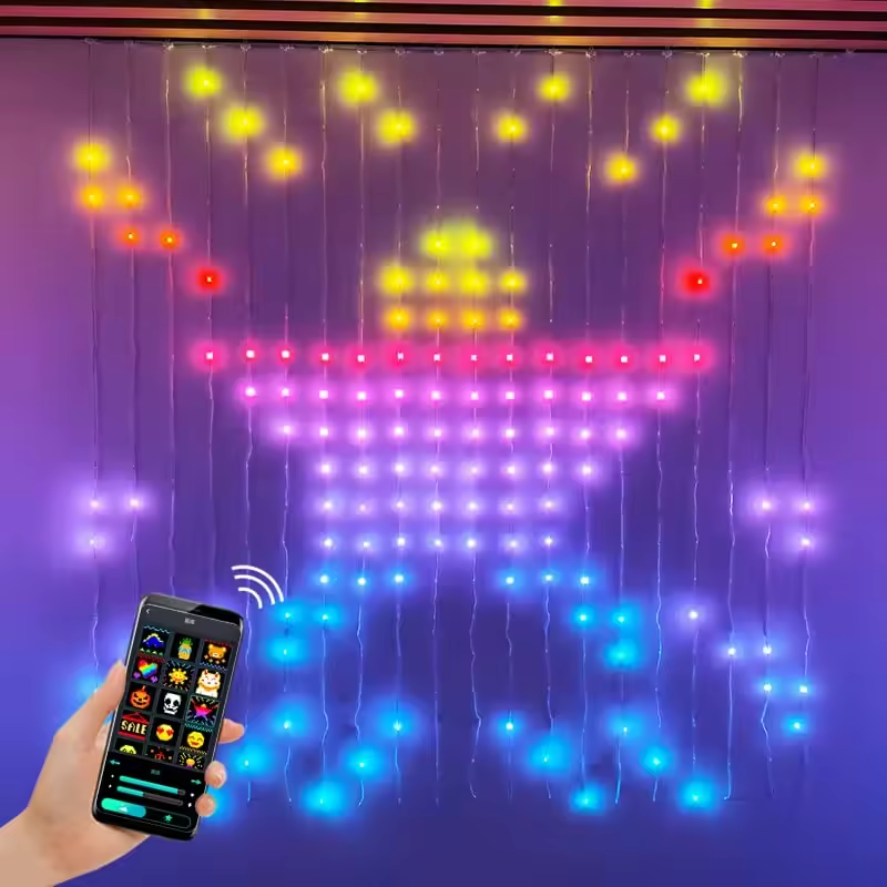 NEW 400 Leds Fairy Light APP Control Programmable Smart Rgb Pixel Festival String Light Party Led Smart Christmas Curtain Lights