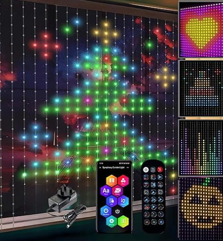 NEW 400 Leds Fairy Light APP Control Programmable Smart Rgb Pixel Festival String Light Party Led Smart Christmas Curtain Lights