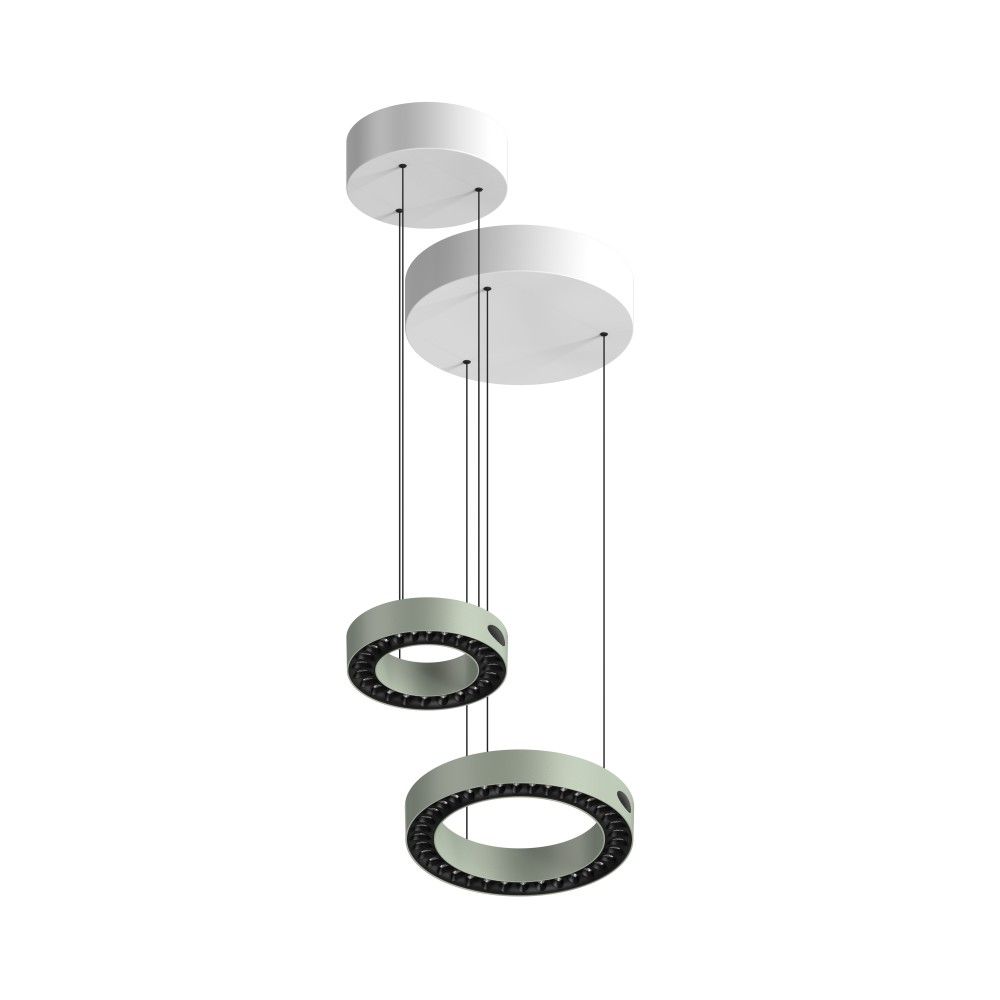 Modern 40W 54W 60W LED Architectural Pendant Lighting round Linear Suspend up Lighting with 6 Color Options for Bedroom