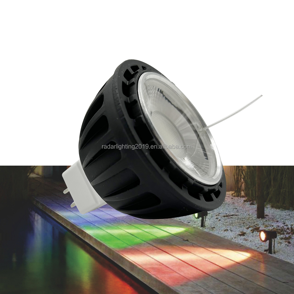 Waterproof MR16 LED Smart Light Bulb 6W RGBCW 30/40/60deg Wi-Fi BT Control Aluminum Glass Body for Landscape Garden Lighting