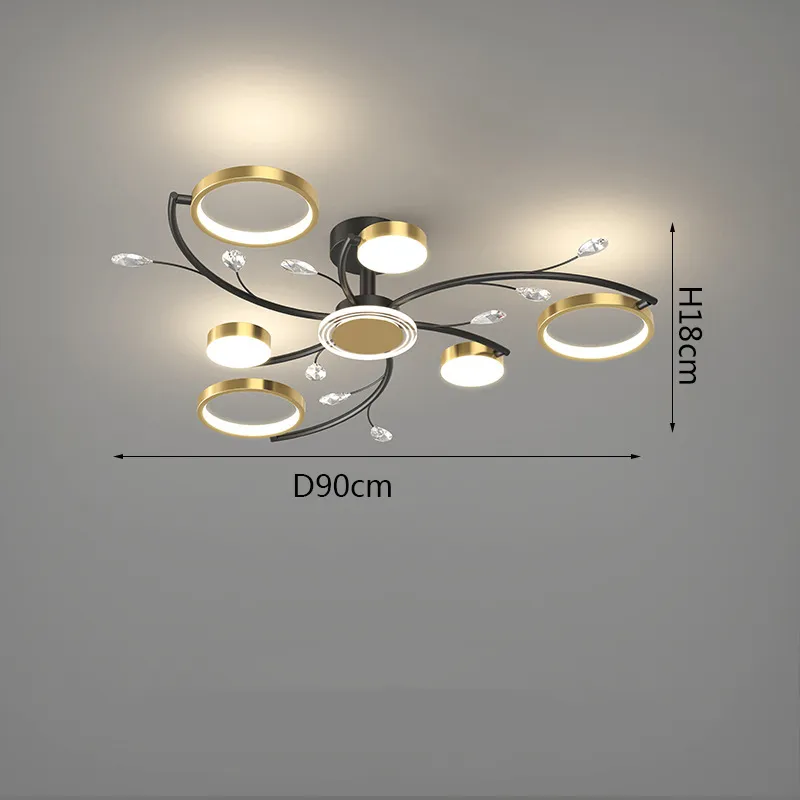 Decorative Ceiling Light Modern Vintage Round LED Ceiling Lamp