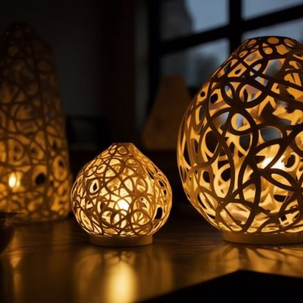 Unique Fashionable Customized 3D Print Modern DC Powered Plastic Small Batch Fast Shaping LED Table Lamp