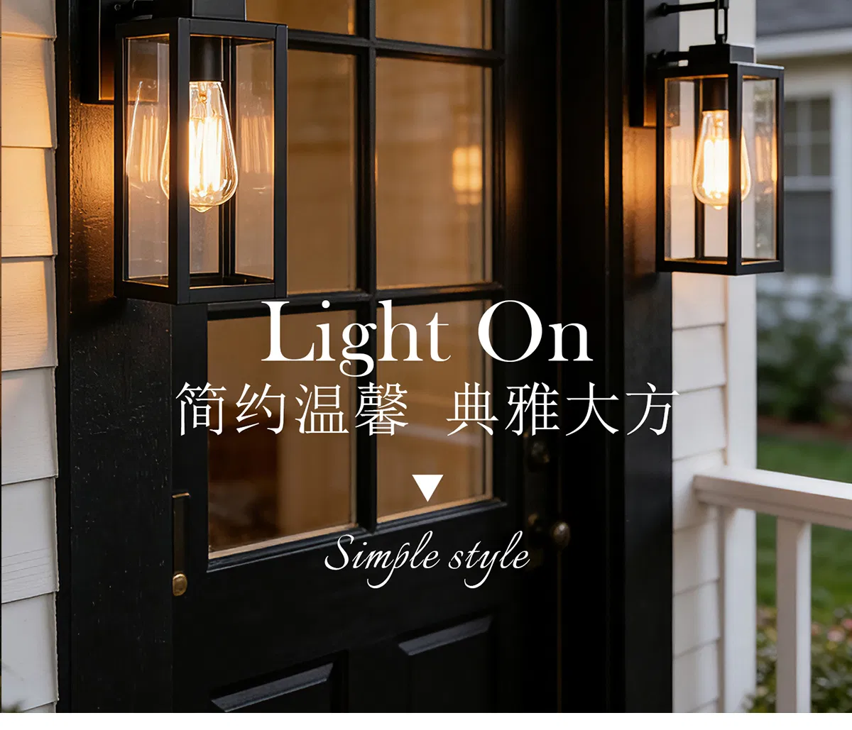 Black Rectangular Outdoor Lantern for Residential Commercial and Hospitality Use