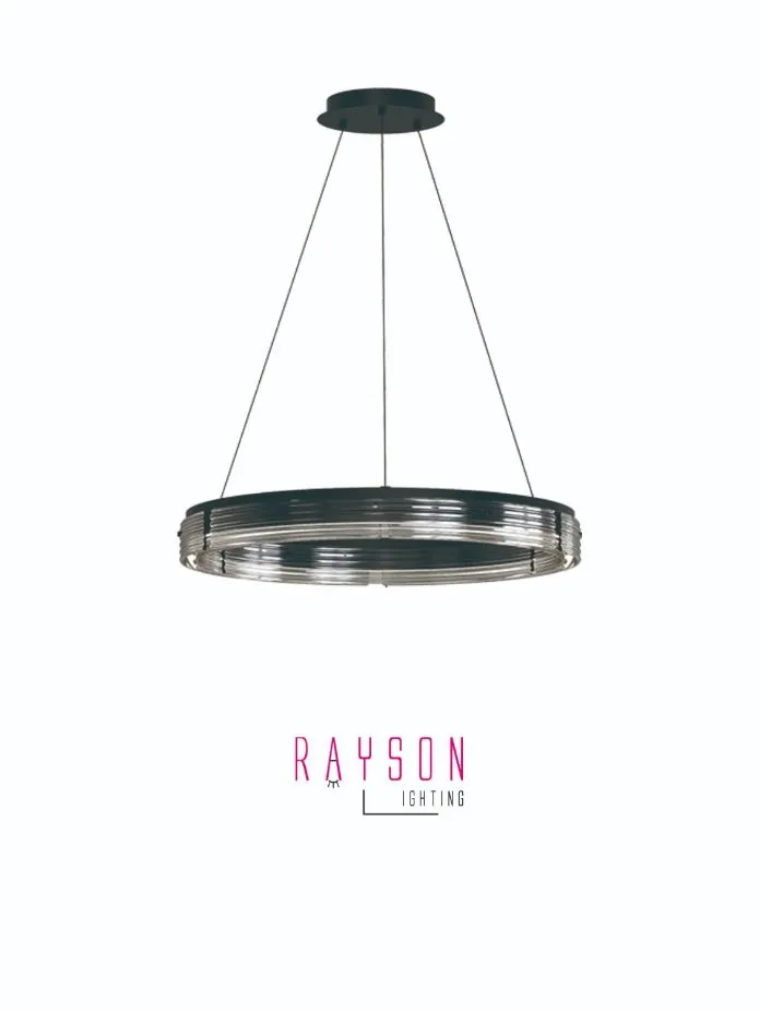 Modern Decorative Glass Pendant Lamp Indoor CCT LED Chandelier Living Room Lighting for Contemporary Spaces (5118)