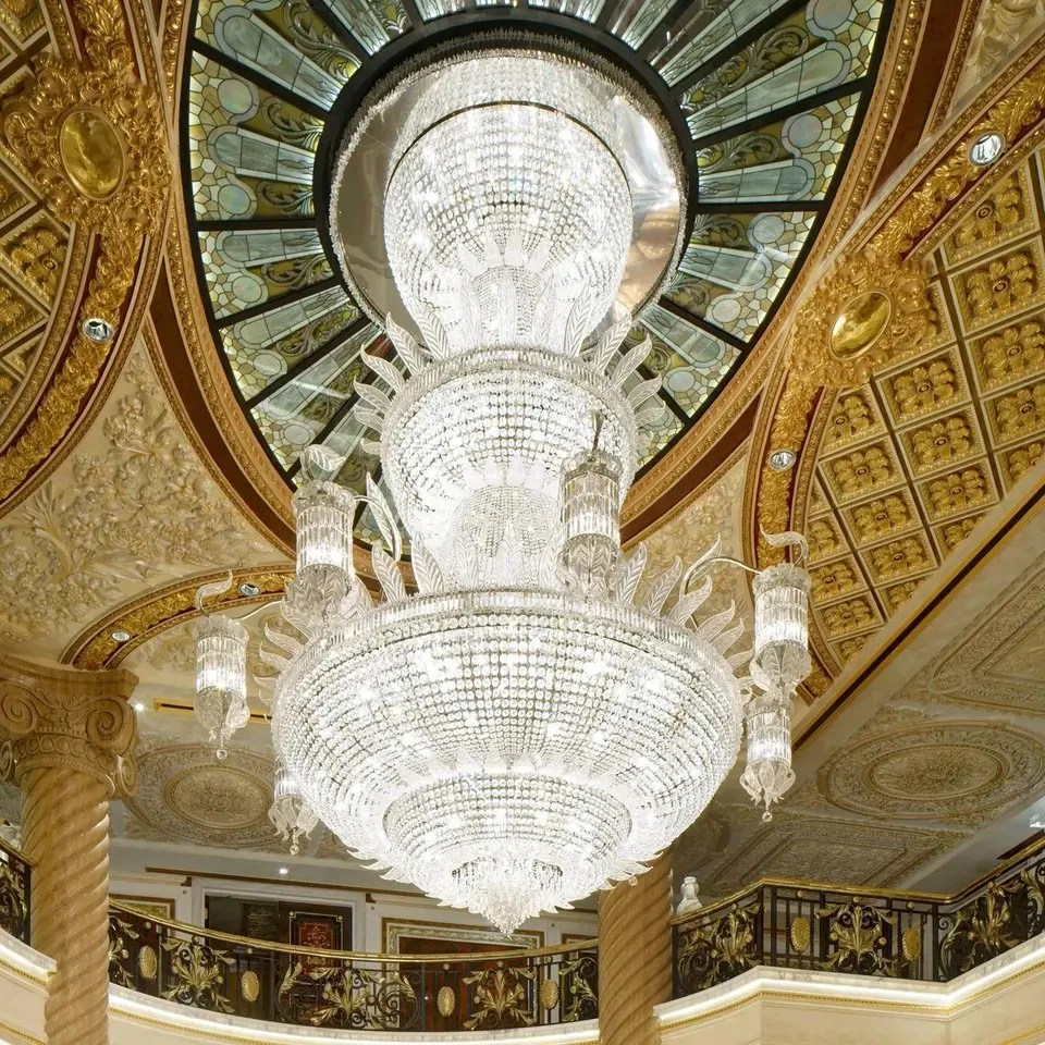 New Design Luxury Crystal Chandeliers Glass Hanging Lamps Living Room Hotel Lobby Decorative Ceiling Lighting