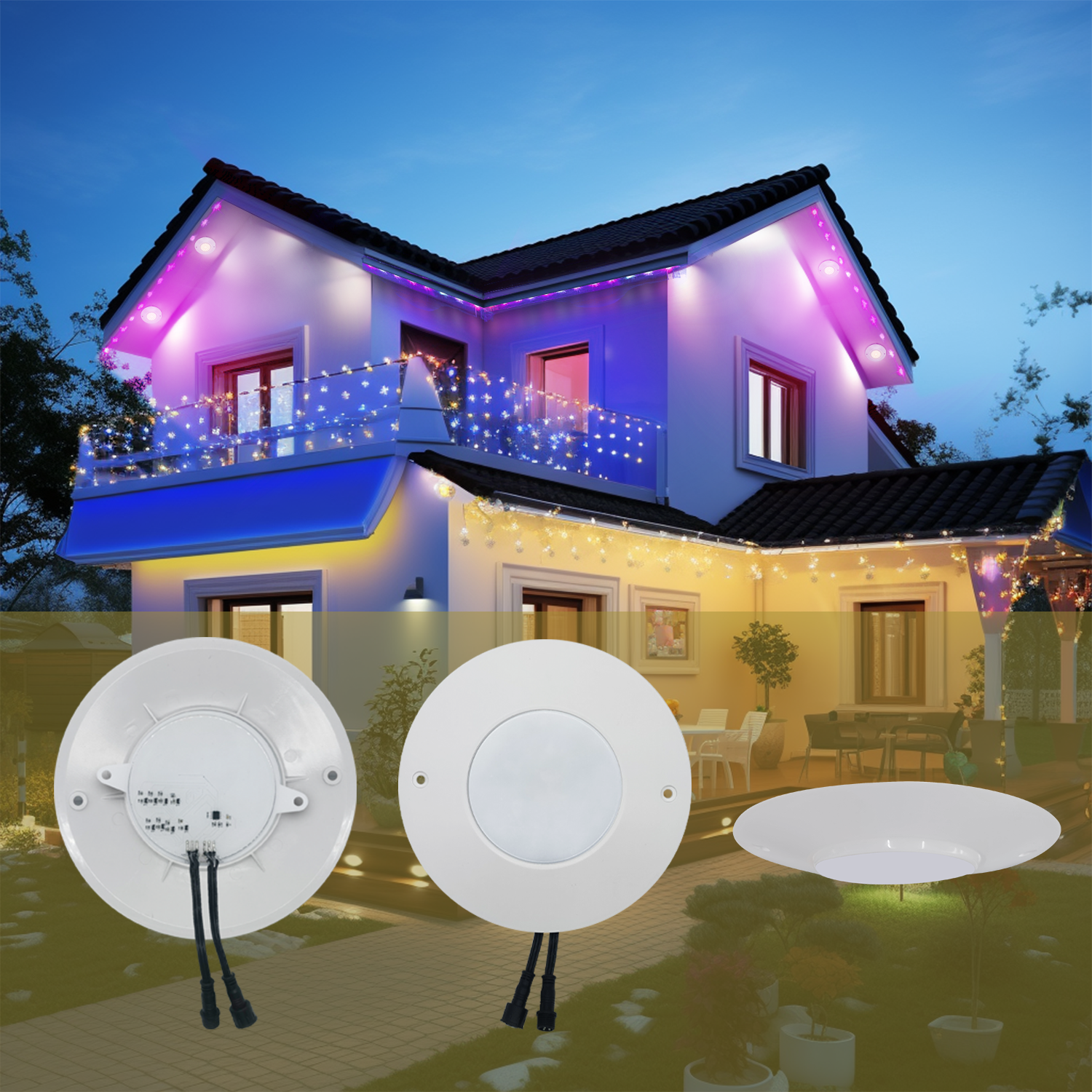Downlights Indoor Outdoor Decoration Lighting Rgbw Colorful 12v Led Ceiling Light LED Smart Recessed Lighting