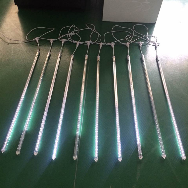 Outdoor Decoration Festival Atmosphere 220v 60cm Falling Star LED Christmas Tube Lights With T Connectors