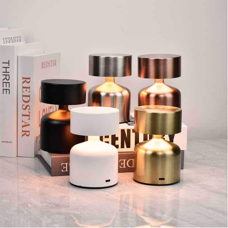 Modern LED Nightlight With Charging Function Creative Dumbbell Decorative Lamp For Hotel Bar Table Factory Clearance Sale