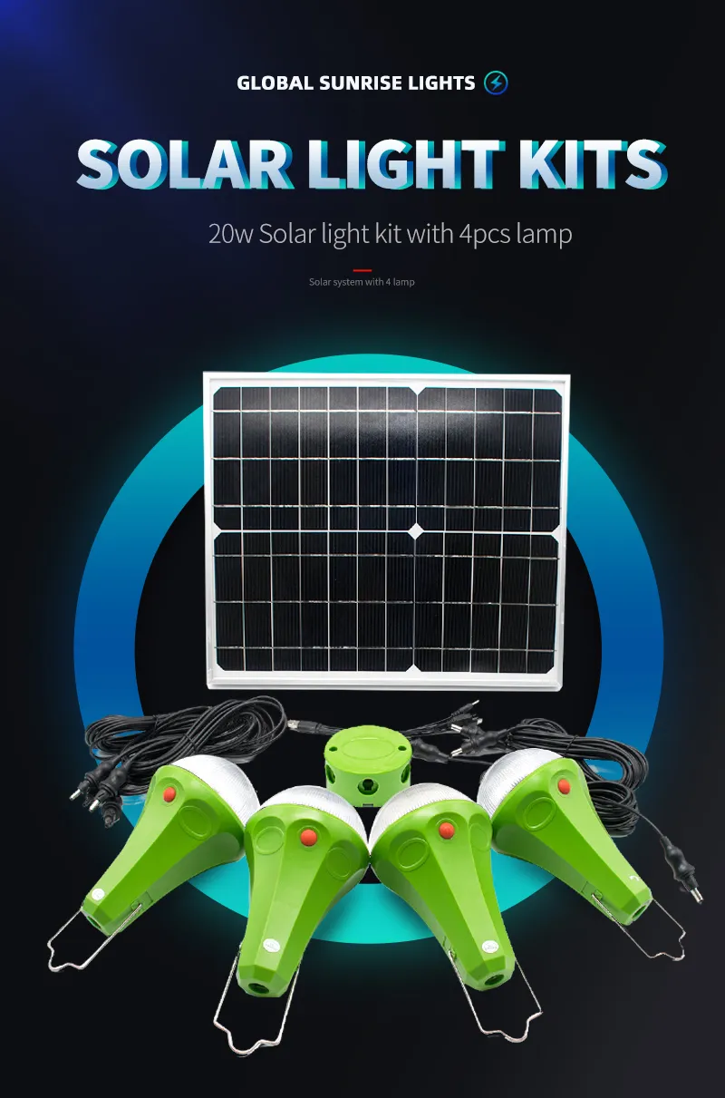 Portable Solar Power System for Elegant Decorative Lighting for Home