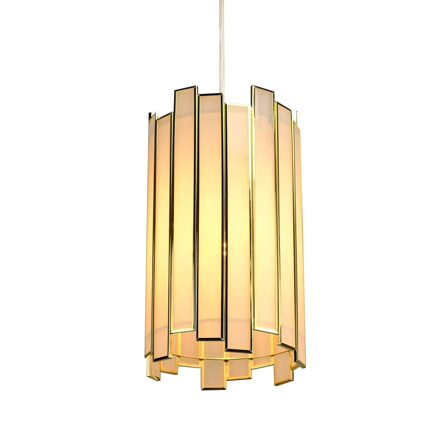 6" Tiffany Style Pendant Light, Dark Blue Purple Stained Glass Cylinder Hanging Lighting Fixture for Kitchen Island, Dining Room