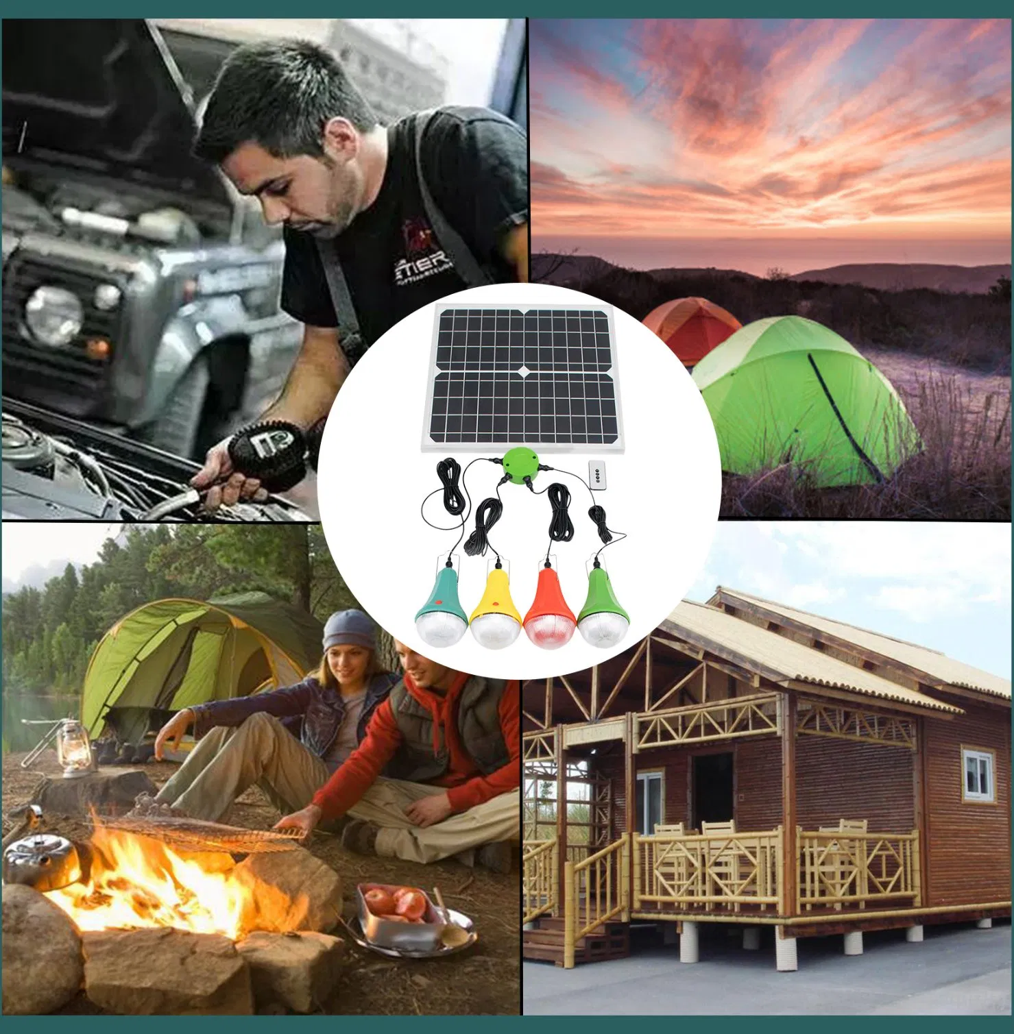 Portable Solar Power System for Elegant Decorative Lighting for Home