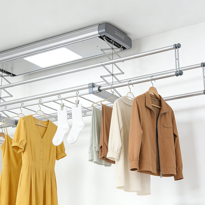 Advanced Smart Balcony Clothes Drying System with UV Disinfection