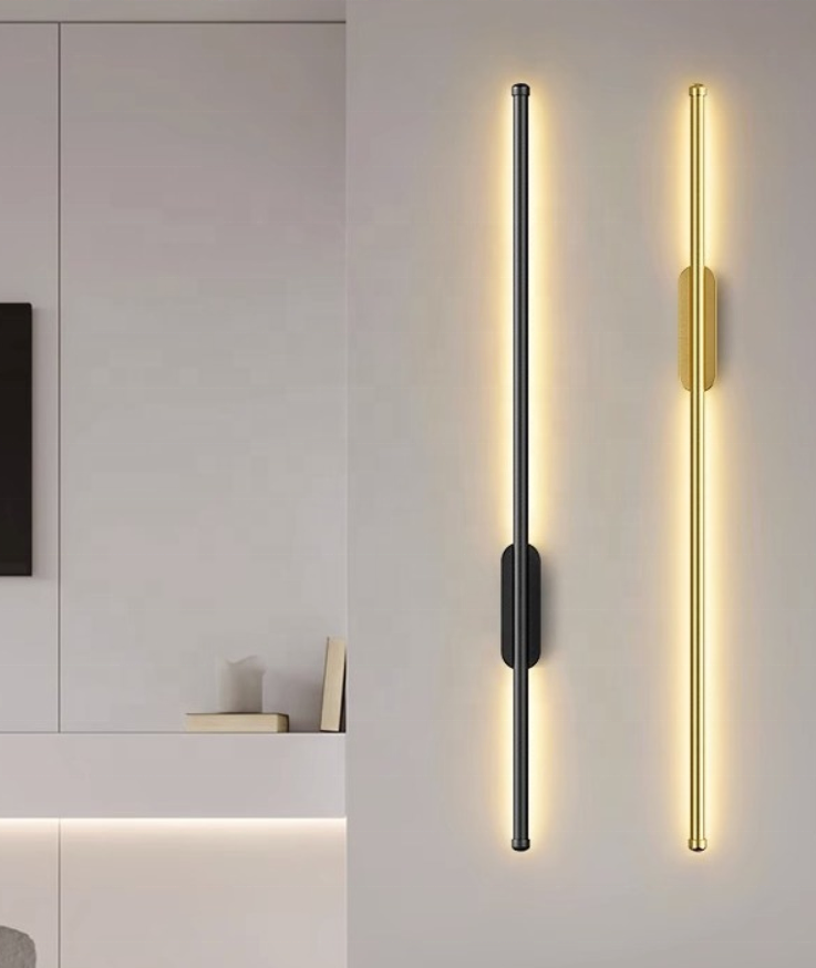 Minimalist Aluminum up and Down Wall Lamp Modern Dimmable Adjustable Angle Led Linear Wall Sconce Light for Background