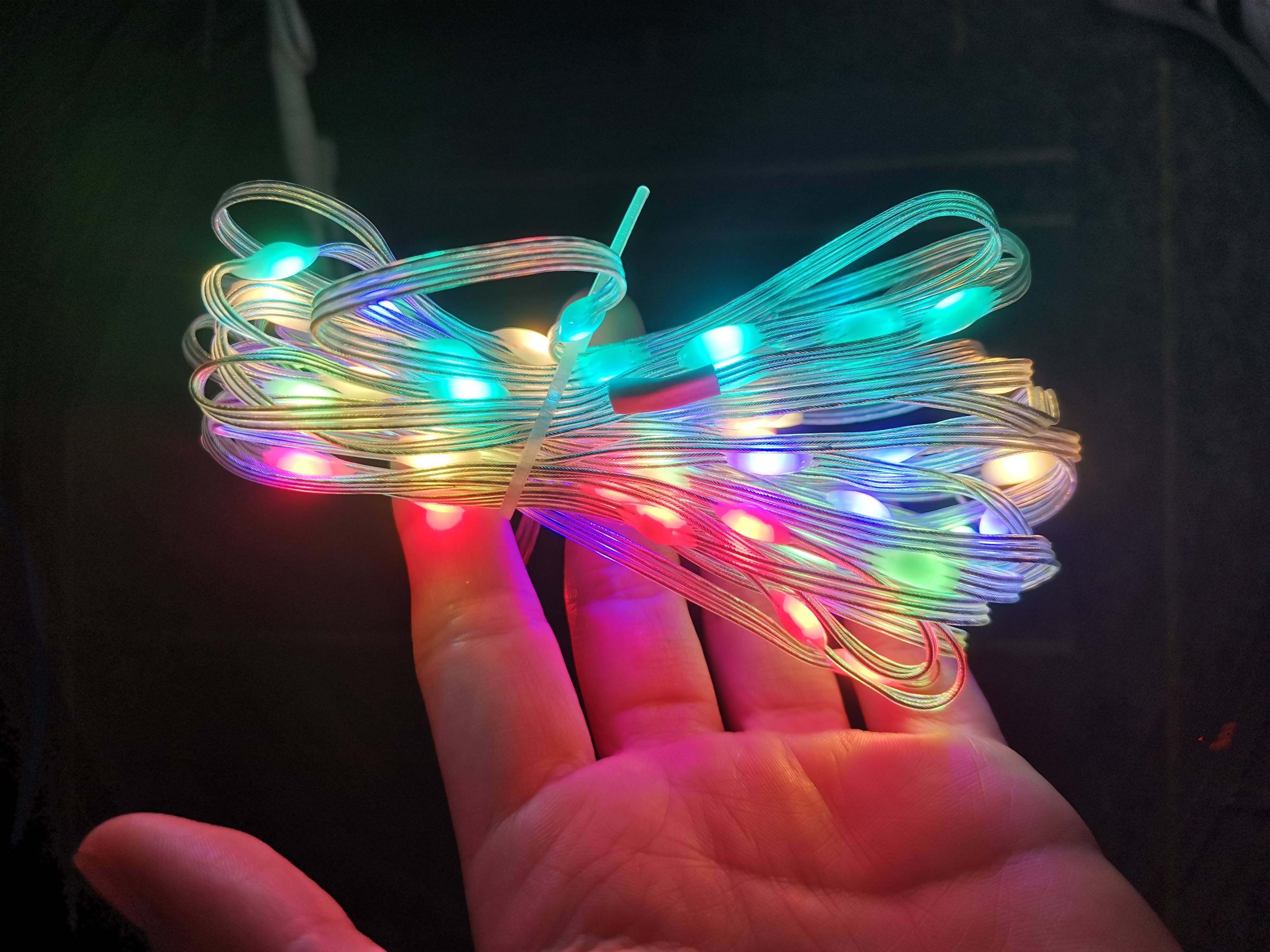 20M/Roll Modern DIY Energy-Saving Fairy Lights Remote App Control Dimmable White Shade USB Powered for Bedroom